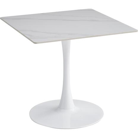 ΤΡΑΠΕΖΙ ΤΡΑΠΕΖΑΡΙΑΣ TETRAN HM18315.01 ΒΑΣΗ ΛΕΥΚΗ--SINTERED STONE SNOW WHITE 80x80x73Υεκ
