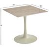 ΤΡΑΠΕΖΙ ΤΡΑΠΕΖΑΡΙΑΣ TETRAN HM18315.04 ΒΑΣΗ ΣΑΜΠΑΝΙ--SINTERED STONE ΧΡΩΜΑ ΤΡΑΒΕΡΤΙΝΑ 80x80x73Υεκ