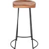 ΣΚΑΜΠΟ BAR ELEANOR HM8363.11 ΜΑΣΙΦ ΞΥΛΟ ΑΚΑΚΙΑΣ-ΜΕΤΑΛΛΟ 50x43x78Υεκ.