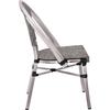 COSTA Καρέκλα Dining Αλουμινίου, Απόχρωση Antique Grey -Textilene Μπεζ (Ε288,1)