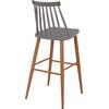 ΣΚΑΜΠΟ ΜΠΑΡ HM8459.10 VANESSA ΣΕ ΓΚΡΙ ΧΡΩΜΑ 43x49x107 εκ. (σετ 2 τεμαχίων)