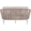 DAYBED ΣΕΙΡΑ XANTION HM6474.02 ΛΕΥΚΟ ΑΛΟΥΜΙΝΙΟ--ΣΧΟΙΝΙ--OLEFIN 157x147x88Υεκ