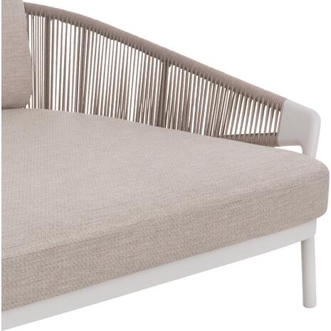 DAYBED ΣΕΙΡΑ XANTION HM6474.02 ΛΕΥΚΟ ΑΛΟΥΜΙΝΙΟ--ΣΧΟΙΝΙ--OLEFIN 157x147x88Υεκ