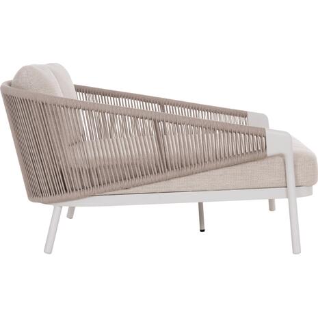 DAYBED ΣΕΙΡΑ XANTION HM6474.02 ΛΕΥΚΟ ΑΛΟΥΜΙΝΙΟ--ΣΧΟΙΝΙ--OLEFIN 157x147x88Υεκ