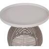 ΣΕΤ ΣΑΛΟΝΙ 5ΤΜΧ DRISCOLL ΗM6473.02 IVORY ΑΛΟΥΜΙΝΙΟ--ΜΠΕΖ ΣΧΟΙΝΙ & OLEFIN ΥΦΑΣΜΑ