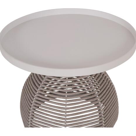 ΣΕΤ ΣΑΛΟΝΙ 5ΤΜΧ DRISCOLL ΗM6473.02 IVORY ΑΛΟΥΜΙΝΙΟ--ΜΠΕΖ ΣΧΟΙΝΙ & OLEFIN ΥΦΑΣΜΑ