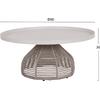 ΣΕΤ ΣΑΛΟΝΙ 5ΤΜΧ DRISCOLL ΗM6473.02 IVORY ΑΛΟΥΜΙΝΙΟ--ΜΠΕΖ ΣΧΟΙΝΙ & OLEFIN ΥΦΑΣΜΑ