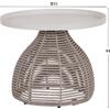 ΣΕΤ ΣΑΛΟΝΙ 5ΤΜΧ DRISCOLL ΗM6473.02 IVORY ΑΛΟΥΜΙΝΙΟ--ΜΠΕΖ ΣΧΟΙΝΙ & OLEFIN ΥΦΑΣΜΑ