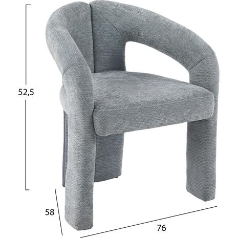 ΠΟΛΥΘΡΟΝΑ ΤΡΑΠΕΖΑΡΙΑΣ NEZA HM18362.01 ΑΝΟΙΧΤΟ ΓΚΡΙ ΥΦΑΣΜΑ 64x60x76,5Υεκ (σετ 2 τεμαχίων)