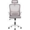 ΚΑΡΕΚΛΑ ΓΡΑΦΕΙΟΥ BLAZER HM1205.02 ΓΚΡΙ MESH-ΛΕΥΚΟΣ ΣΚΕΛΕΤΟΣ 60x58x110-130Υεκ.
