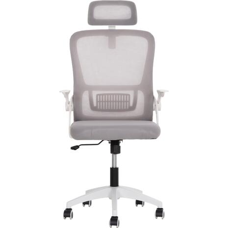 ΚΑΡΕΚΛΑ ΓΡΑΦΕΙΟΥ BLAZER HM1205.02 ΓΚΡΙ MESH-ΛΕΥΚΟΣ ΣΚΕΛΕΤΟΣ 60x58x110-130Υεκ.