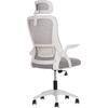 ΚΑΡΕΚΛΑ ΓΡΑΦΕΙΟΥ BLAZER HM1205.02 ΓΚΡΙ MESH-ΛΕΥΚΟΣ ΣΚΕΛΕΤΟΣ 60x58x110-130Υεκ.