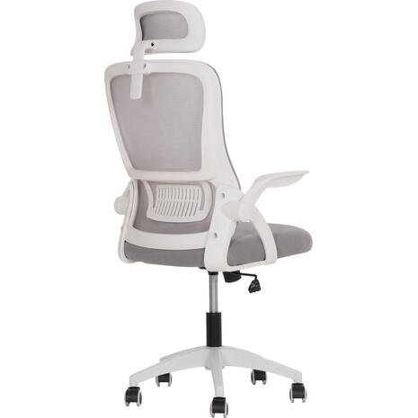 ΚΑΡΕΚΛΑ ΓΡΑΦΕΙΟΥ BLAZER HM1205.02 ΓΚΡΙ MESH-ΛΕΥΚΟΣ ΣΚΕΛΕΤΟΣ 60x58x110-130Υεκ.