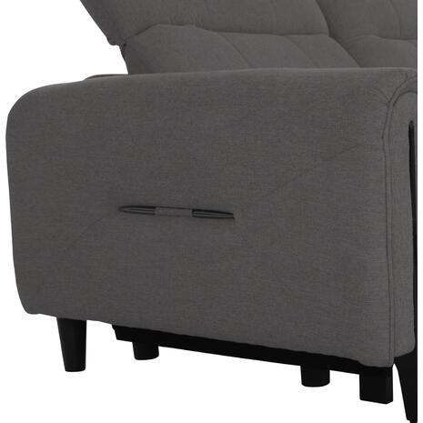 ΓΩΝΙΑΚΟΣ ΚΑΝΑΠΕΣ ΜΕ RECLINE ORACLE HM3290.01 ΓΚΡΙ ΥΦΑΣΜΑ 260x260x90(κάθισμα)x94Υεκ.