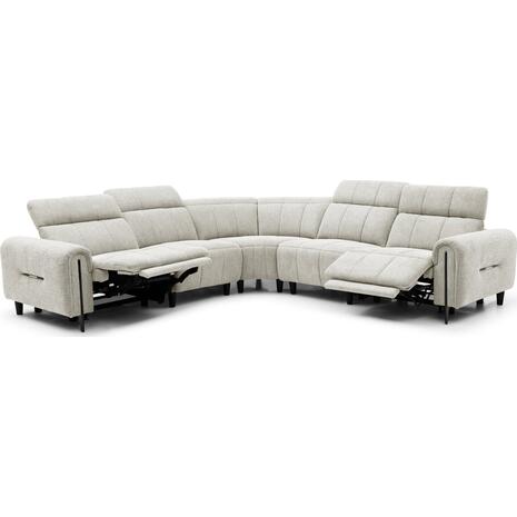 ΓΩΝΙΑΚΟΣ ΚΑΝΑΠΕΣ ΜΕ RECLINE ORACLE HM3290.02 ΜΠΕΖ ΥΦΑΣΜΑ 260x260x90(κάθισμα)x94Υεκ.