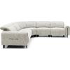 ΓΩΝΙΑΚΟΣ ΚΑΝΑΠΕΣ ΜΕ RECLINE ORACLE HM3290.02 ΜΠΕΖ ΥΦΑΣΜΑ 260x260x90(κάθισμα)x94Υεκ.