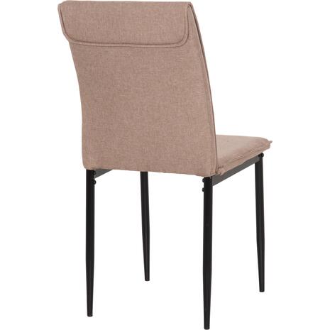 ΚΑΡΕΚΛΑ ΤΡΑΠΕΖΑΡΙΑΣ PERKY HM18347.04 ΜΠΕΖ ΥΦΑΣΜΑ-ΜΕΤΑΛ. ΠΟΔΙΑ ΜΑΥΡΑ 44x60x87Υεκ (σετ 4 τεμαχίων)