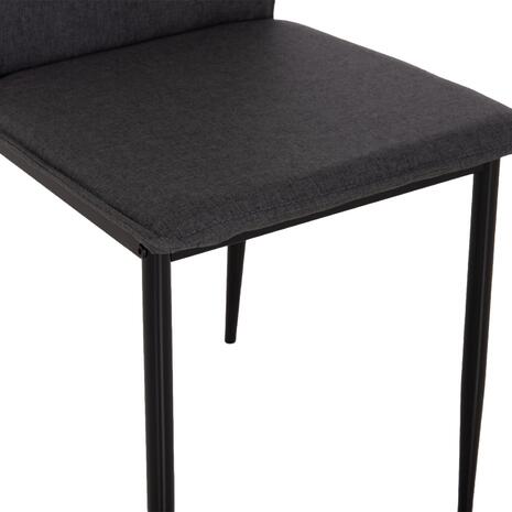 ΚΑΡΕΚΛΑ ΤΡΑΠΕΖΑΡΙΑΣ PERKY HM18347.01 ΓΚΡΙ ΥΦΑΣΜΑ-ΜΕΤΑΛ. ΠΟΔΙΑ ΜΑΥΡΑ 44x60x87Υεκ (σετ 4 τεμαχίων)