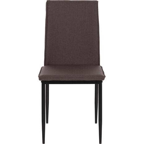 ΚΑΡΕΚΛΑ ΤΡΑΠΕΖΑΡΙΑΣ PERKY HM18347.03 ΚΑΦΕ ΥΦΑΣΜΑ-ΜΕΤΑΛ. ΠΟΔΙΑ ΜΑΥΡΑ 44x60x87Υεκ (σετ 4 τεμαχίων)