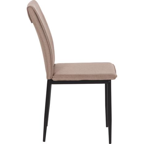 ΚΑΡΕΚΛΑ ΤΡΑΠΕΖΑΡΙΑΣ PERKY HM18347.04 ΜΠΕΖ ΥΦΑΣΜΑ-ΜΕΤΑΛ. ΠΟΔΙΑ ΜΑΥΡΑ 44x60x87Υεκ (σετ 4 τεμαχίων)