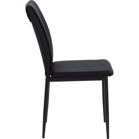 ΚΑΡΕΚΛΑ ΤΡΑΠΕΖΑΡΙΑΣ PERKY HM18347.02 ΜΑΥΡΟ ΥΦΑΣΜΑ & ΜΕΤΑΛΛΙΚΑ ΠΟΔΙΑ 44x60x87Υεκ (σετ 4 τεμαχίων)