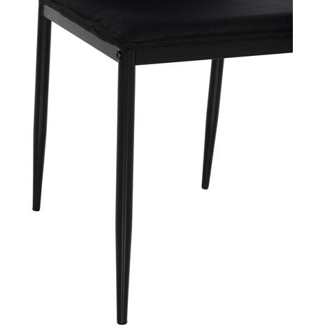 ΚΑΡΕΚΛΑ ΤΡΑΠΕΖΑΡΙΑΣ PERKY HM18347.02 ΜΑΥΡΟ ΥΦΑΣΜΑ & ΜΕΤΑΛΛΙΚΑ ΠΟΔΙΑ 44x60x87Υεκ (σετ 4 τεμαχίων)