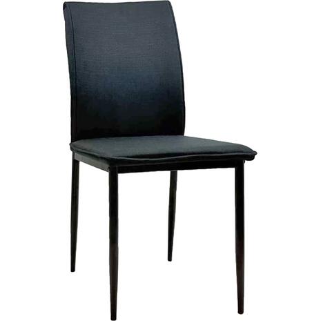 ΚΑΡΕΚΛΑ ΤΡΑΠΕΖΑΡΙΑΣ PERKY HM18347.02 ΜΑΥΡΟ ΥΦΑΣΜΑ & ΜΕΤΑΛΛΙΚΑ ΠΟΔΙΑ 44x60x87Υεκ (σετ 4 τεμαχίων)