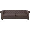 CHESTERFIELD Newport Kαναπές 3Θέσιος Σαλονιού - Καθιστικού, Ύφασμα Antique Look Καφέ (Ε9420,33)