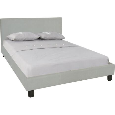 WILTON Κρεβάτι Διπλό, για Στρώμα 160x200cm, Ύφασμα Απόχρωση Grey Stone (Ε8054,F1)