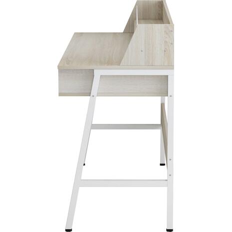 ΓΡΑΦΕΙΟ OLIVIER HM2129.01 ΜΕΛΑΜΙΝΗ ΣΕ SONAMA-ΛΕΥΚΟ-ΛΕΥΚΟΣ ΜΕΤΑΛΛΙΚΟΣ ΣΚΕΛΕΤΟΣ 104x48x89Υεκ