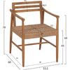 ΠΟΛΥΘΡΟΝΑ ΤΡΑΠΕΖΑΡΙΑΣ ROBIN HM18351 ΞΥΛΟ TEAK & ΣΧΟΙΝΙ VIRO ΦΥΣΙΚΟ 53,5x60x78Υεκ