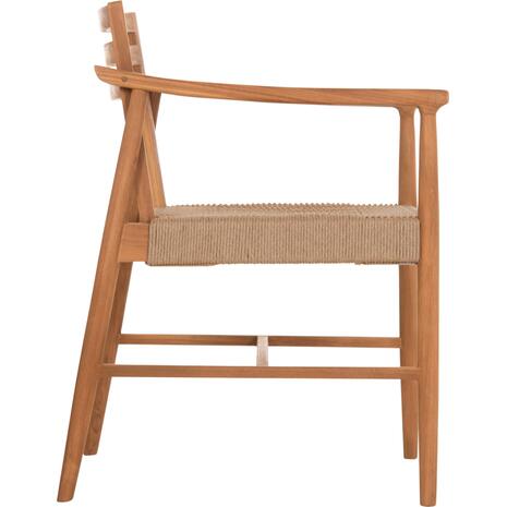 ΠΟΛΥΘΡΟΝΑ ΤΡΑΠΕΖΑΡΙΑΣ ROBIN HM18351 ΞΥΛΟ TEAK & ΣΧΟΙΝΙ VIRO ΦΥΣΙΚΟ 53,5x60x78Υεκ