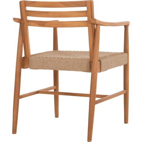 ΠΟΛΥΘΡΟΝΑ ΤΡΑΠΕΖΑΡΙΑΣ ROBIN HM18351 ΞΥΛΟ TEAK & ΣΧΟΙΝΙ VIRO ΦΥΣΙΚΟ 53,5x60x78Υεκ