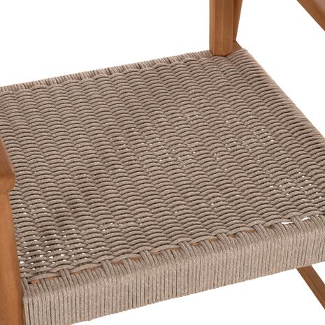ΠΟΛΥΘΡΟΝΑ ΤΡΑΠΕΖΑΡΙΑΣ ROBIN HM18351 ΞΥΛΟ TEAK & ΣΧΟΙΝΙ VIRO ΦΥΣΙΚΟ 53,5x60x78Υεκ