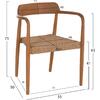 ΠΟΛΥΘΡΟΝΑ ΤΡΑΠΕΖΑΡΙΑΣ ROBBY HM18350 ΞΥΛΟ TEAK & ΣΧΟΙΝΙ VIRO ΦΥΣΙΚΟ 55x50x71Υεκ.