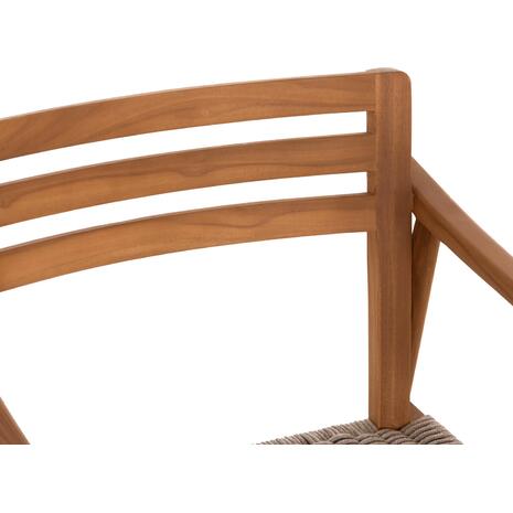 ΠΟΛΥΘΡΟΝΑ ΤΡΑΠΕΖΑΡΙΑΣ ROBIN HM18351 ΞΥΛΟ TEAK & ΣΧΟΙΝΙ VIRO ΦΥΣΙΚΟ 53,5x60x78Υεκ
