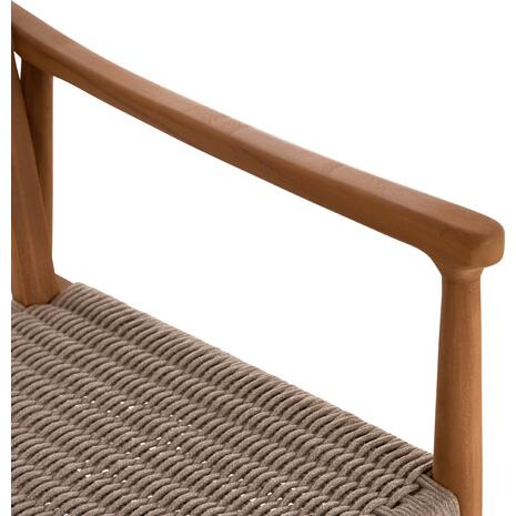 ΠΟΛΥΘΡΟΝΑ ΤΡΑΠΕΖΑΡΙΑΣ ROBIN HM18351 ΞΥΛΟ TEAK & ΣΧΟΙΝΙ VIRO ΦΥΣΙΚΟ 53,5x60x78Υεκ