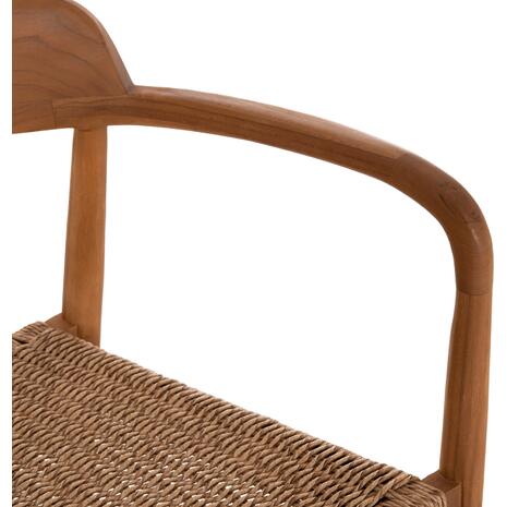 ΠΟΛΥΘΡΟΝΑ ΤΡΑΠΕΖΑΡΙΑΣ ROBBY HM18350 ΞΥΛΟ TEAK & ΣΧΟΙΝΙ VIRO ΦΥΣΙΚΟ 55x50x71Υεκ.