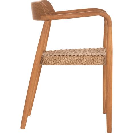 ΠΟΛΥΘΡΟΝΑ ΤΡΑΠΕΖΑΡΙΑΣ ROBBY HM18350 ΞΥΛΟ TEAK & ΣΧΟΙΝΙ VIRO ΦΥΣΙΚΟ 55x50x71Υεκ.