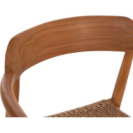 ΠΟΛΥΘΡΟΝΑ ΤΡΑΠΕΖΑΡΙΑΣ ROBBY HM18350 ΞΥΛΟ TEAK & ΣΧΟΙΝΙ VIRO ΦΥΣΙΚΟ 55x50x71Υεκ.