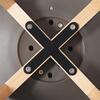 MARTIN Καρέκλα Τραπεζαρίας Metal Cross Ξύλο, PP Sand Beige, Αμοντάριστη Ταπετσαρία (σετ 4 τεμαχίων) (ΕΜ136,90W)