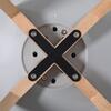 MARTIN Καρέκλα Τραπεζαρίας Κουζίνας, Metal Cross Ξύλο, PP Γκρι, Αμοντάριστη Ταπετσαρία (σετ 4 τεμαχίων) (ΕΜ136,40W)