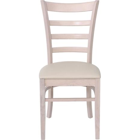 NATURALE Καρέκλα White Wash, Pu Εκρού (σετ 2 τεμαχίων) (Ε7052,5)