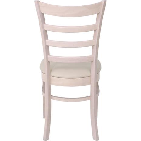NATURALE Καρέκλα White Wash, Pu Εκρού (σετ 2 τεμαχίων) (Ε7052,5)