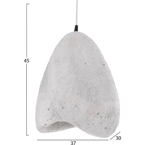 ΦΩΤΙΣΤΙΚΟ ΟΡΟΦΗΣ ΜΕ ΟΨΗ ΠΕΤΡΑΣ STONER (S) HM4417.02 ΛΕΥΚΟ 37x30x45Υεκ.