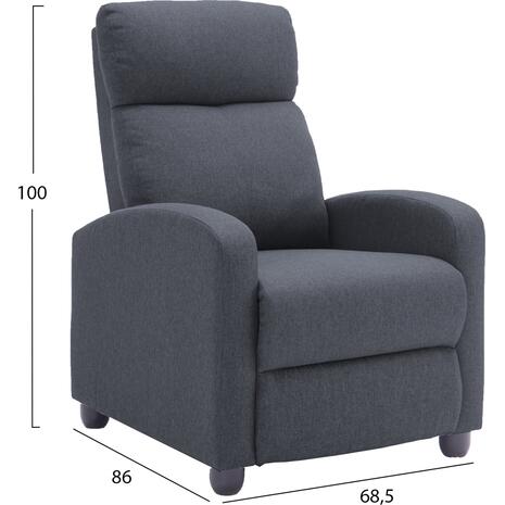 ΠΟΛΥΘΡΟΝΑ ΣΑΛΟΝΙΟΥ RELAX DROSEN HM3299.01 ΓΚΡΙ ΥΦΑΣΜΑ 68x80x93Υεκ
