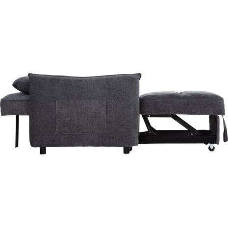 ΠΟΛΥΘΡΟΝΑ-ΚΡΕΒΑΤΙ ORYN HM3307.01 ΓΚΡΙ ΥΦΑΣΜΑ 85x88x78Υεκ.