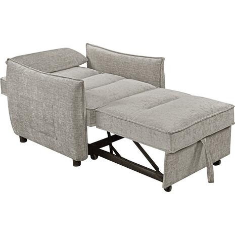 ΠΟΛΥΘΡΟΝΑ-ΚΡΕΒΑΤΙ ORYN HM3307.03 ΜΠΕΖ ΥΦΑΣΜΑ 89x85x84Υεκ.