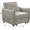 ΠΟΛΥΘΡΟΝΑ-ΚΡΕΒΑΤΙ ORYN HM3307.03 ΜΠΕΖ ΥΦΑΣΜΑ 89x85x84Υεκ.