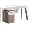 ΓΡΑΦΕΙΟ ΜΕ ΑΡΙΣΤΕΡΟ ΝΤΟΥΛΑΠΙ NEWLINE HM18273L ΜΕΛΑΜΙΝΗ ΕΚΡΟΥ-ΑΝΟΙΧΤΟ ΚΑΦΕ 120x60x75Υεκ